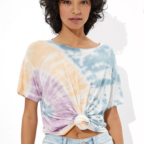 American Eagle Outfitters Tops - American Eagle Oversized Soft & Sexy Tie-Dye Crew Neck Tee Size Medium